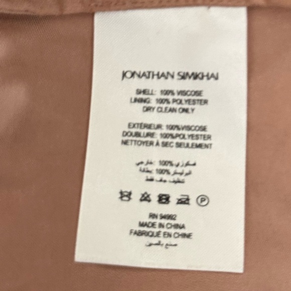 Jonathan Simkhai Audrey Fluid Satin Button-Up Blouse Cape NWT - Picture 8 of 13